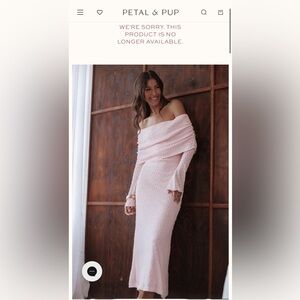 Petal & Pup Pink Wilma Off-Shoulder Maxi Dress